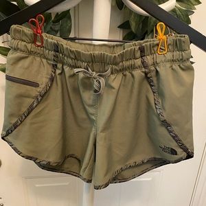 The North Face Olive Green Army Green Running Shorts S
